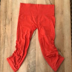Lululemon In The Flow Crop Legging Red